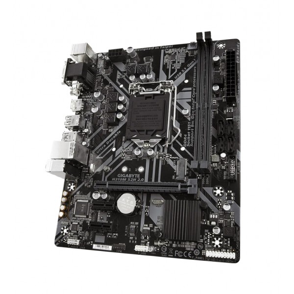 Placa de baza Gigabyte H310M S2H 2.0 Socket 1151 Gen 8,9 DDR4 USB 3.0 HDMI VGA DVI